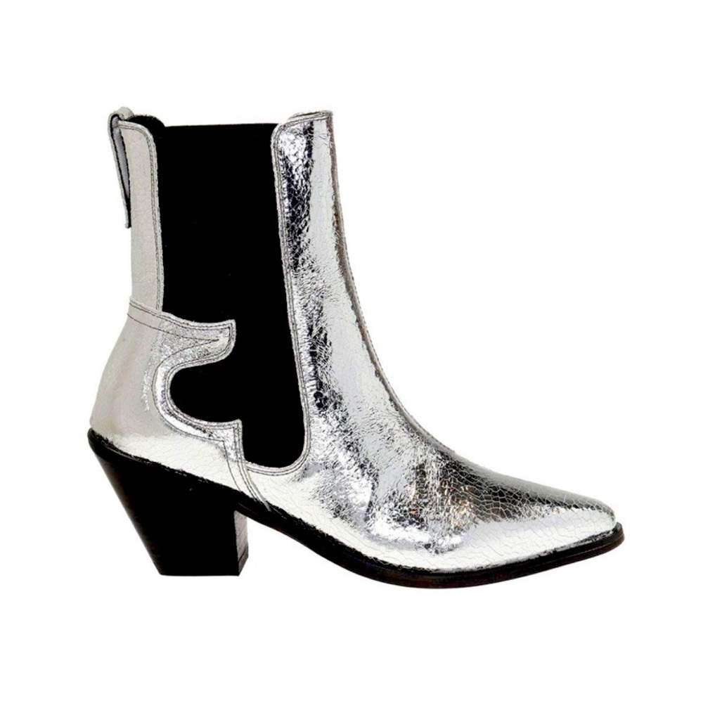 All Saints Metallic Booties Sara Brand New Size 8